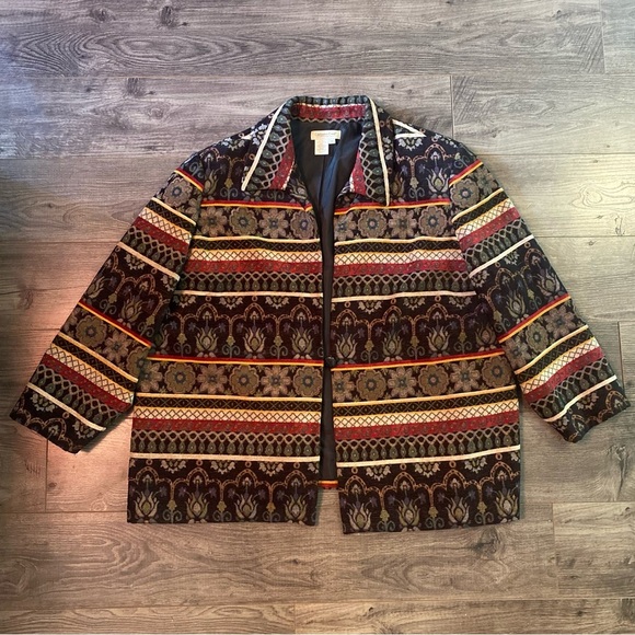 Vintage Coldwater Creek Tapestry blazer style jacket 3X - Picture 2 of 8